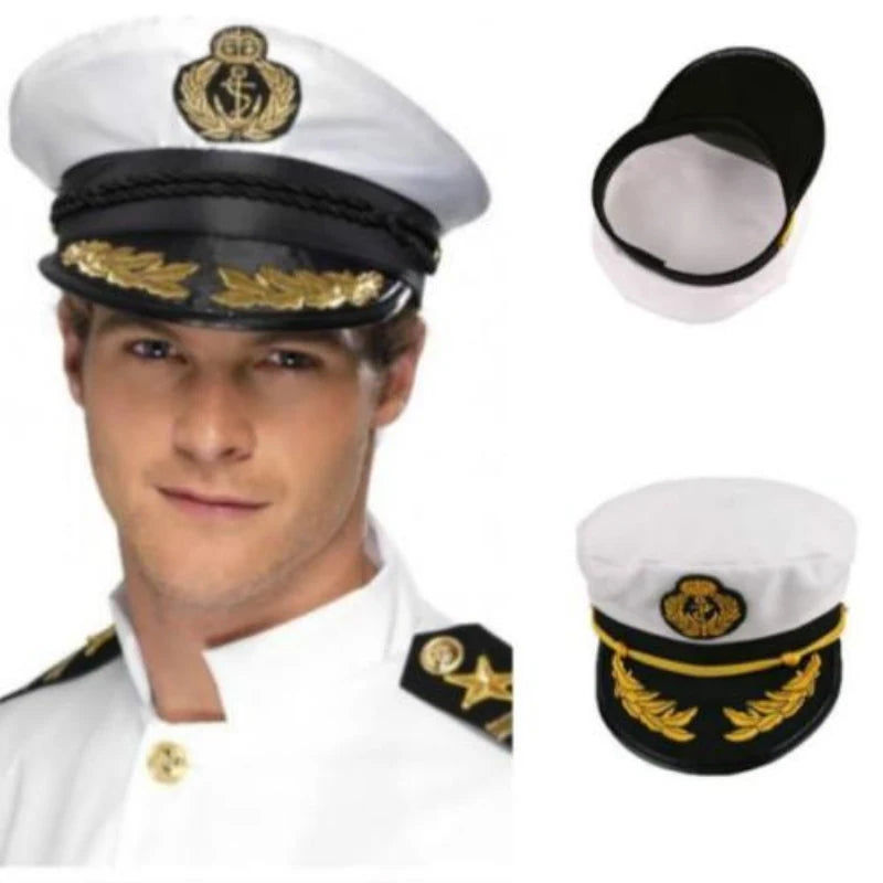 Unisex White Sailor Navy Captain Hat