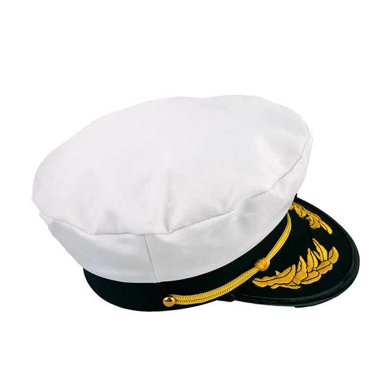 Unisex White Sailor Navy Captain Hat