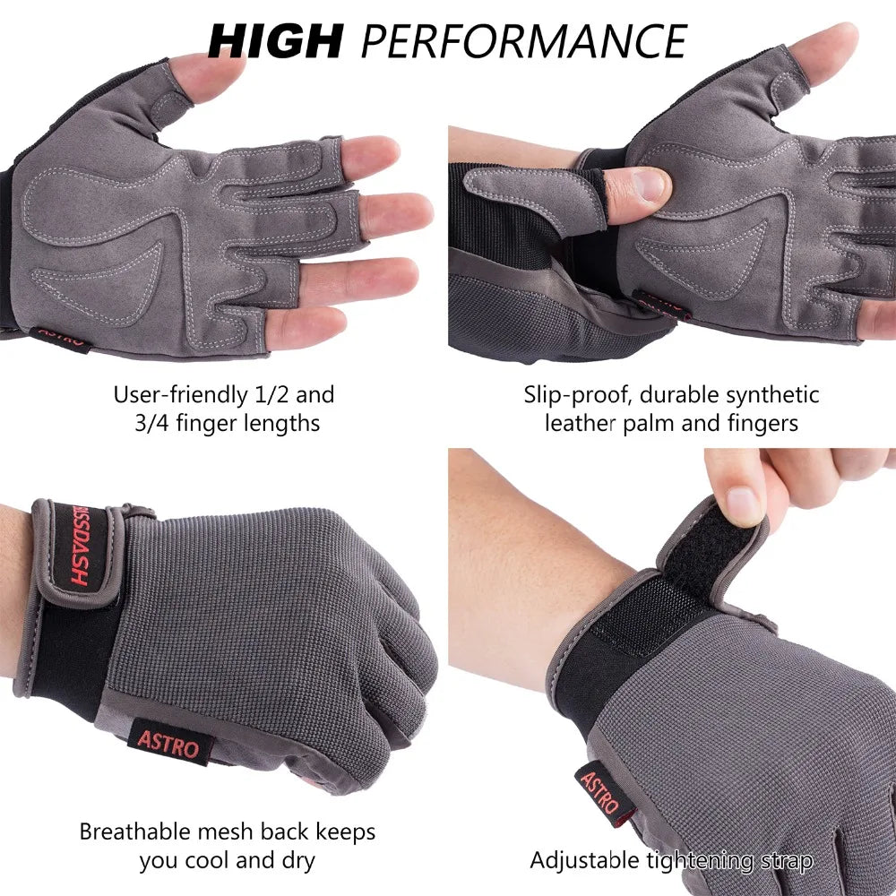 Bassdash Astro Heavy-Duty Sure Grip Sailing Gloves