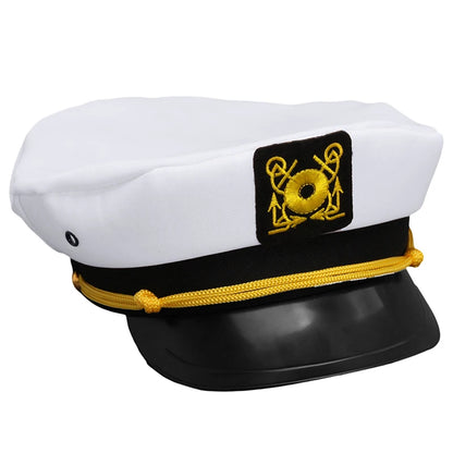 Unisex White Sailor Navy Captain Hat