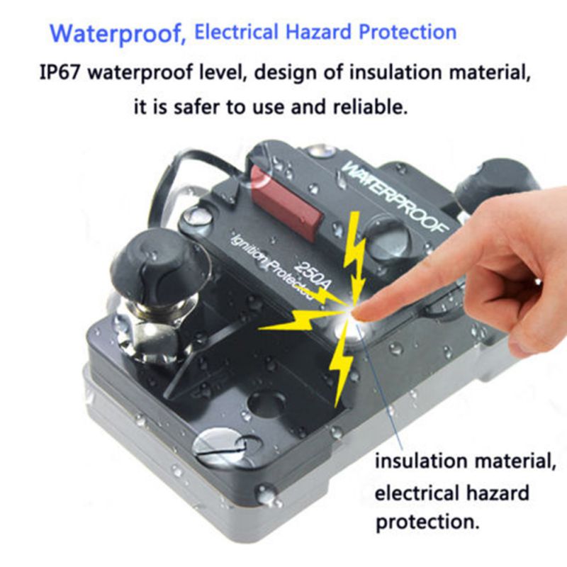 Circuit Breaker Fuse Reset 12-48V DC Waterproof