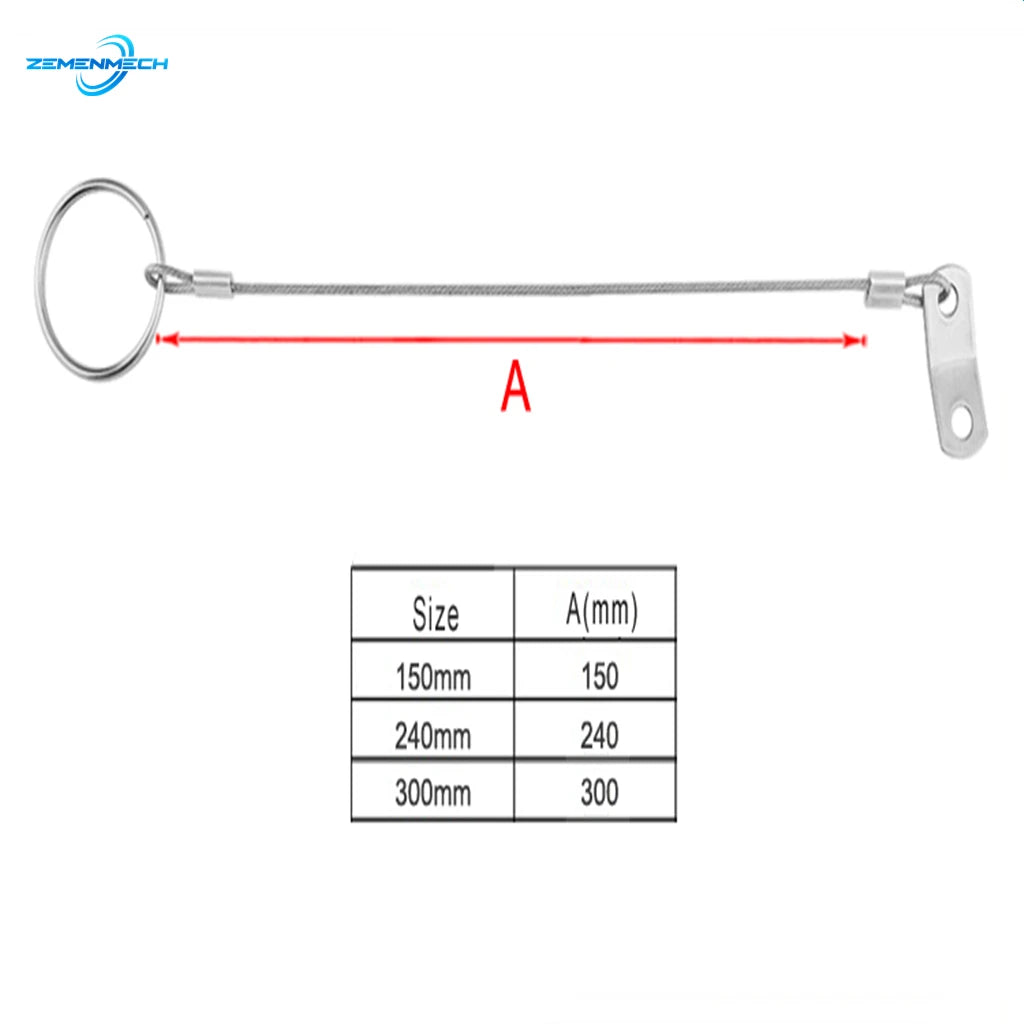 316 Stainless Steel Lanyard Cable Safety Tether for Loss Prevention