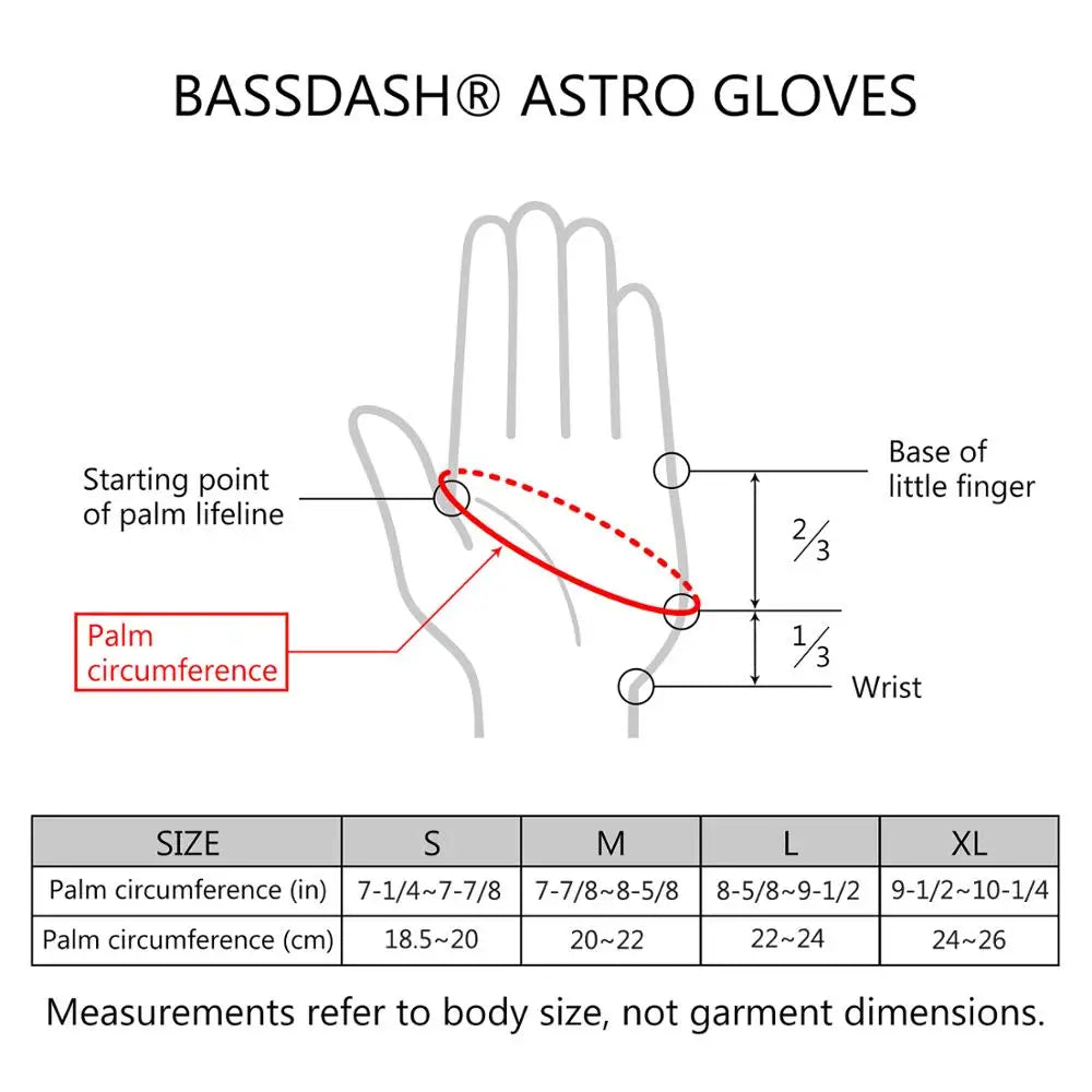 Bassdash Astro Heavy-Duty Sure Grip Sailing Gloves