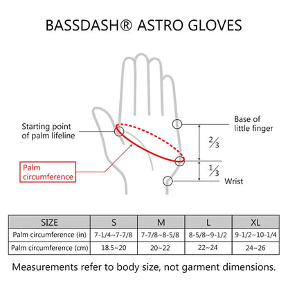 Bassdash Astro Heavy-Duty Sure Grip Sailing Gloves