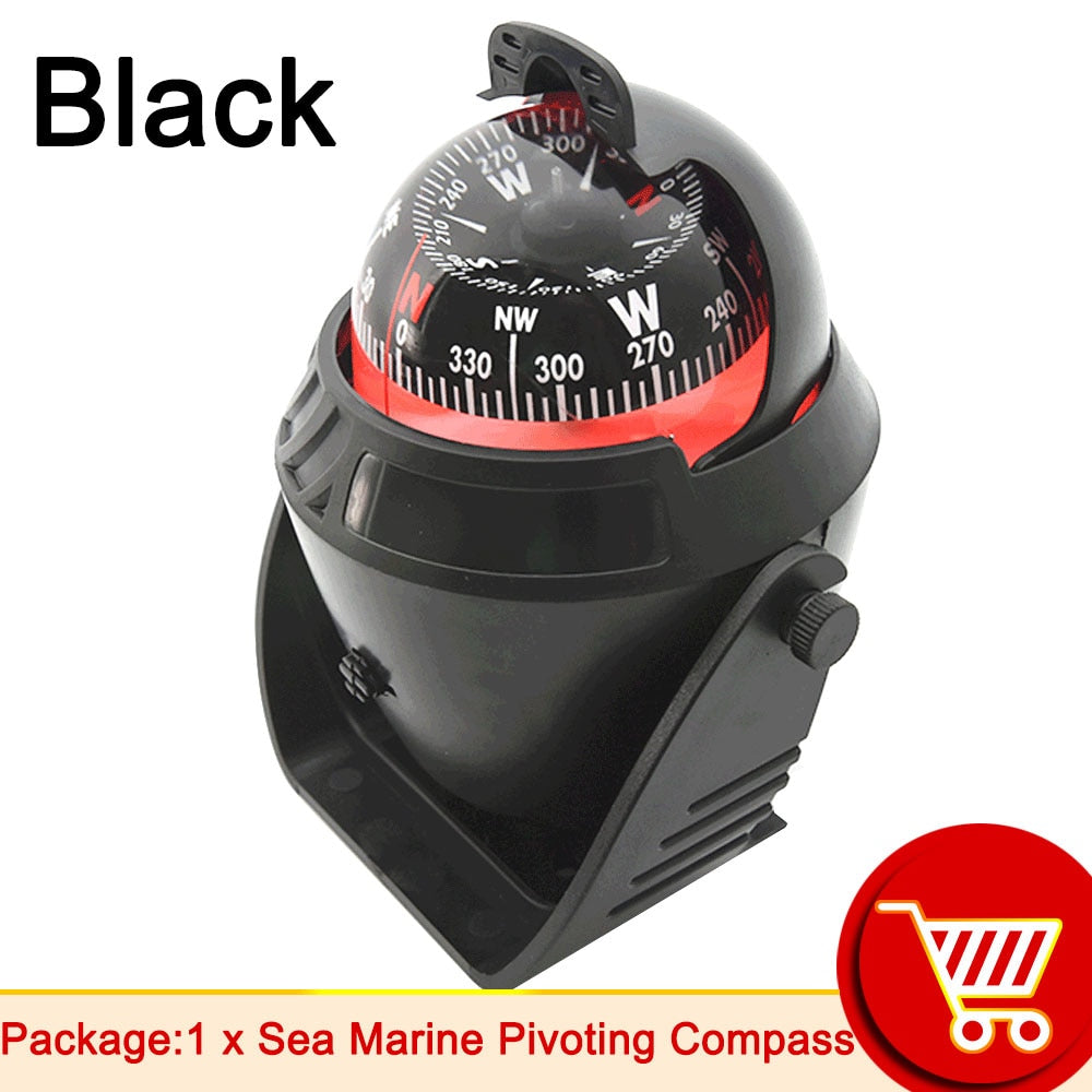 Sea Marine Pivoting Compass Electronic Navigation with LED & Sunshade