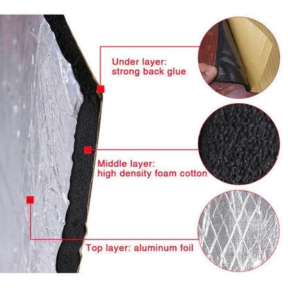 Engine Sound & Heat Deadening Foam, Soundproof Dampening Insulation