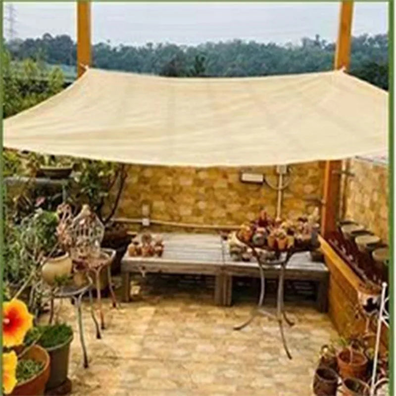 90% Sunshade HDPE Beige Sunshine Net Garden Plant Shadow Sail UV Proof Canopy Outdoor Sunshade Swimming Pool Sunshade