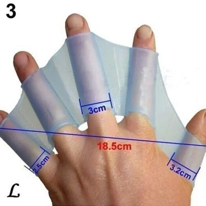 Swimming Hand Finger Fin Learning Pool Accessory - Hand Web Flippers Training Diving Gloves