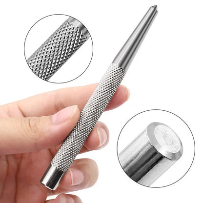 Non-Slip Center Punch - High Carbon Steel Marking Tool for Metal and Wood