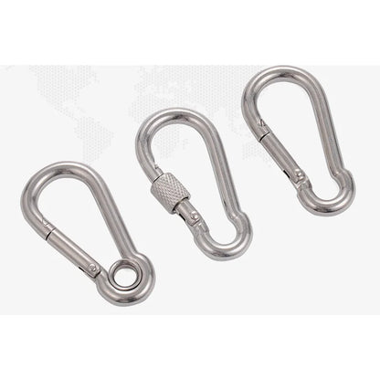 5x Stainless Steel Spring Snap Carabiner Quick Link Lock Ring Hook