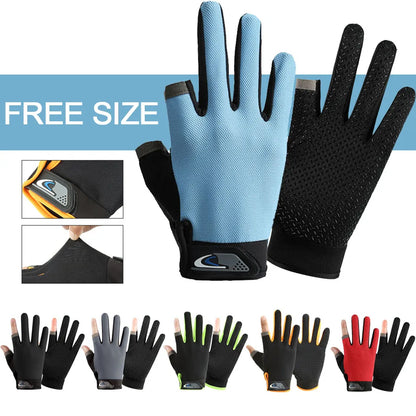 Sun Protection Ice Silk Gloves - Anti-Slip Breathable Anti-UV Sports Gloves