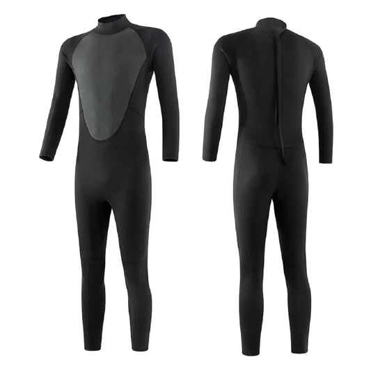 Neoprene Wetsuit for Men & Women - Full Body Front Zipper Diving Suit