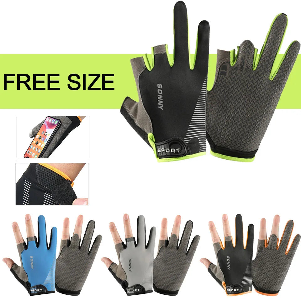 Sun Protection Ice Silk Gloves - Anti-Slip Breathable Anti-UV Sports Gloves