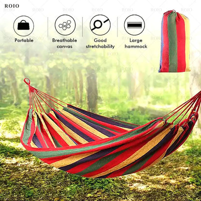 Canvas Camping Hammock with Bag