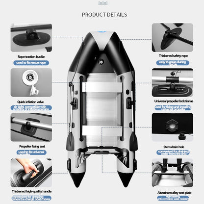 Inflatable V-Shaped Bottom Boat with Alloy Base