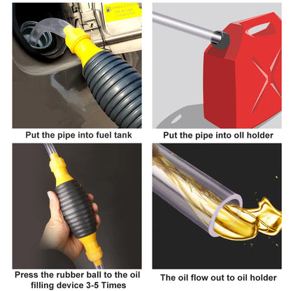 Hand Fuel Pump - Manual Fuel Transfer Pump for Gasoline, Diesel, and Liquids