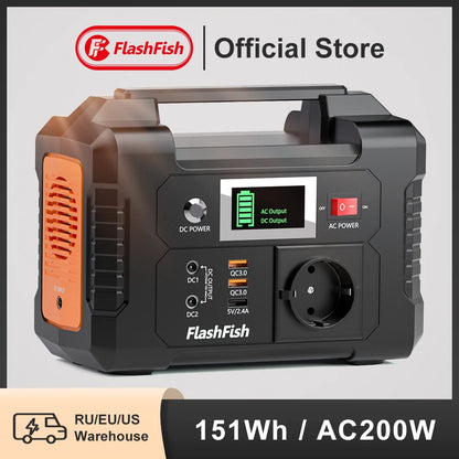 Portable Power Station Flashfish 151Wh 200W: Your On-the-Go Energy Solution