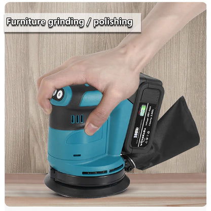 3-Speed 125mm Random Orbit Electric Sander - Compatible with Makita 18V Battery