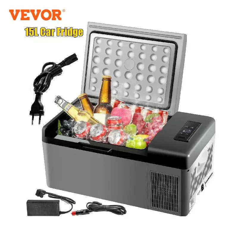 VEVOR 15L Portable Marine Fridge – 12V/24V Compressor Cooler