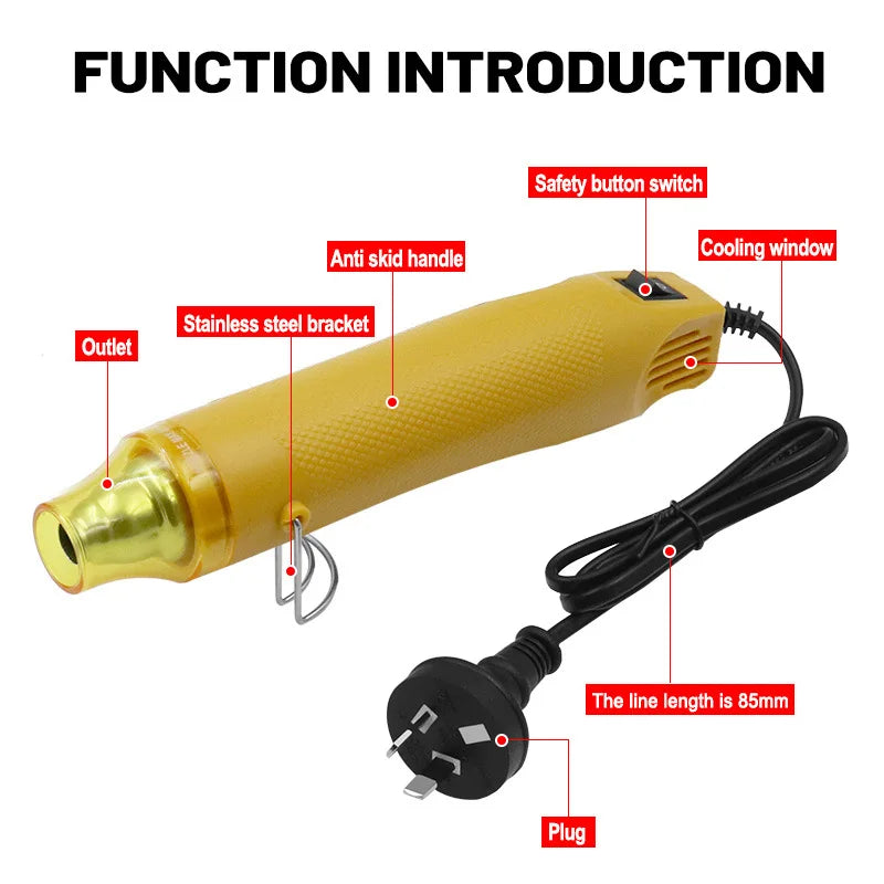 Heat Shrink Tube Kit with 300W Hot Air Gun - 2:1 Shrinkable Wire Protection 127/328pcs