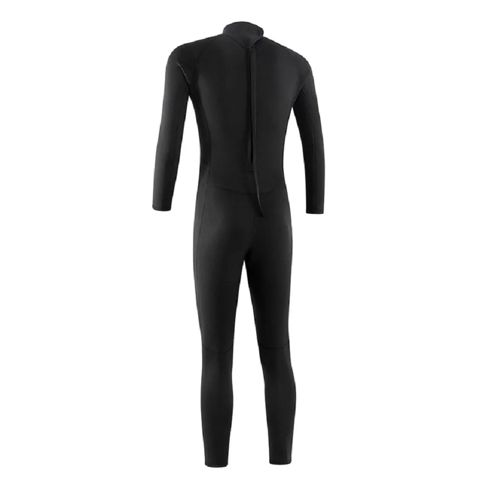 Neoprene Wetsuit for Men & Women - Full Body Front Zipper Diving Suit