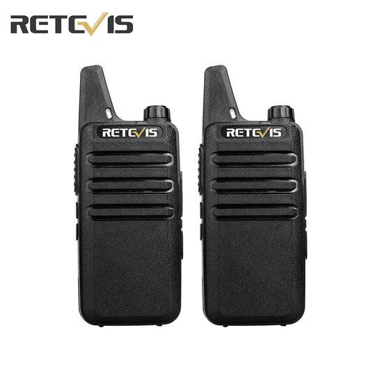 RETEVIS 2 Pcs Mini Walkie Talkie PMR 446 - Portable Two-Way Radio