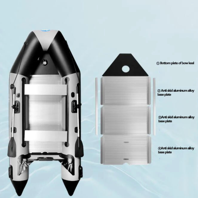 Inflatable V-Shaped Bottom Boat with Alloy Base