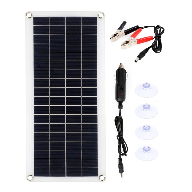 300W Flexible Solar Panel with Controller - Dual USB Charger for Yacht RV Phone Car