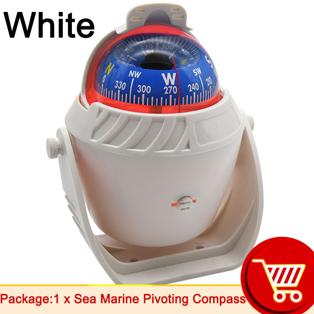 Sea Marine Pivoting Compass Electronic Navigation with LED & Sunshade