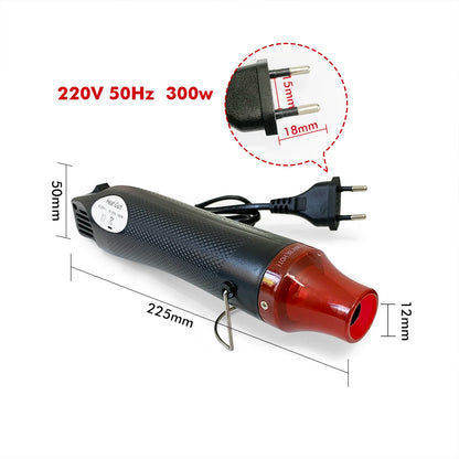 Heat Shrink Tube Kit with 300W Hot Air Gun - 2:1 Shrinkable Wire Protection 127-530pcs