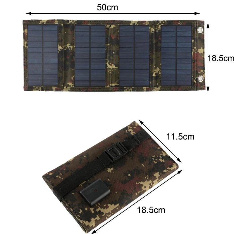 20W Portable Solar Panel Charger with USB Port