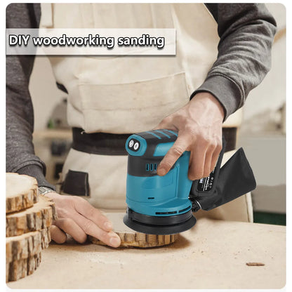 3-Speed 125mm Random Orbit Electric Sander - Compatible with Makita 18V Battery