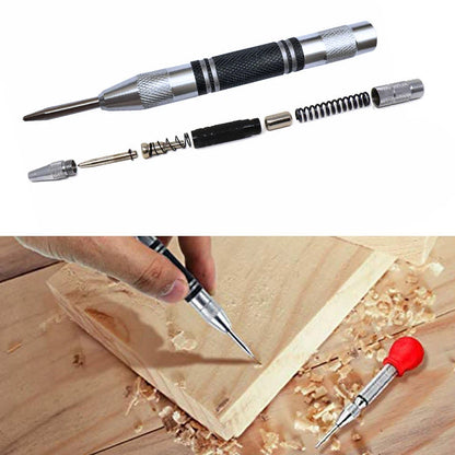 Automatic Center Punch - Adjustable Spring Loaded Metal Drill Tool