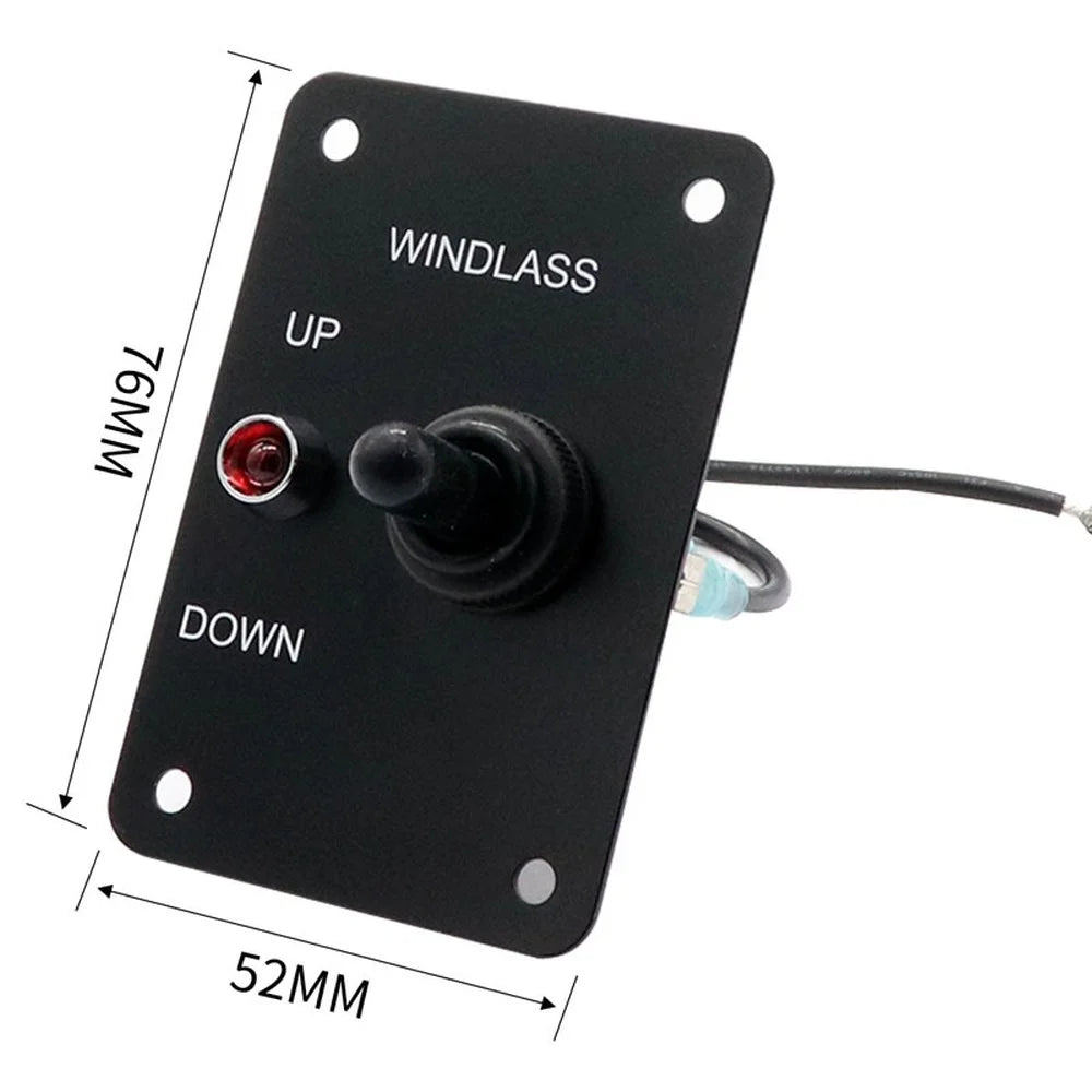 Windlass Control Panel with LED Toggle Switch for Marine Boat Anchor