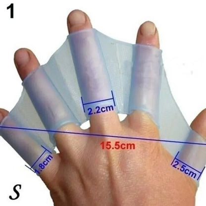 Swimming Hand Finger Fin Learning Pool Accessory - Hand Web Flippers Training Diving Gloves