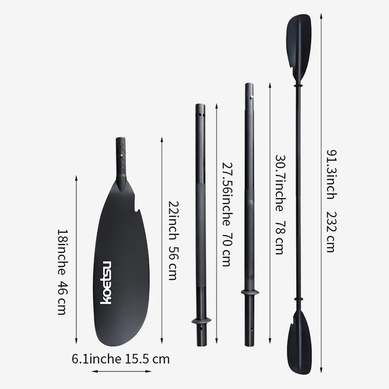 Aluminum Two-Head Paddle - 4-Stage SUP & Kayak Paddle KOETSU