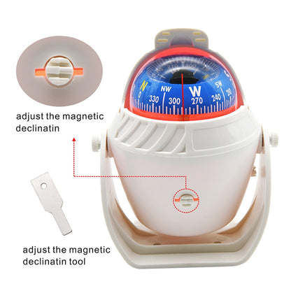 Sea Marine Pivoting Compass Electronic Navigation with LED & Sunshade