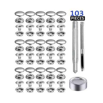 Marine Grade Stainless Steel Snap Fastener Kit (100pcs)