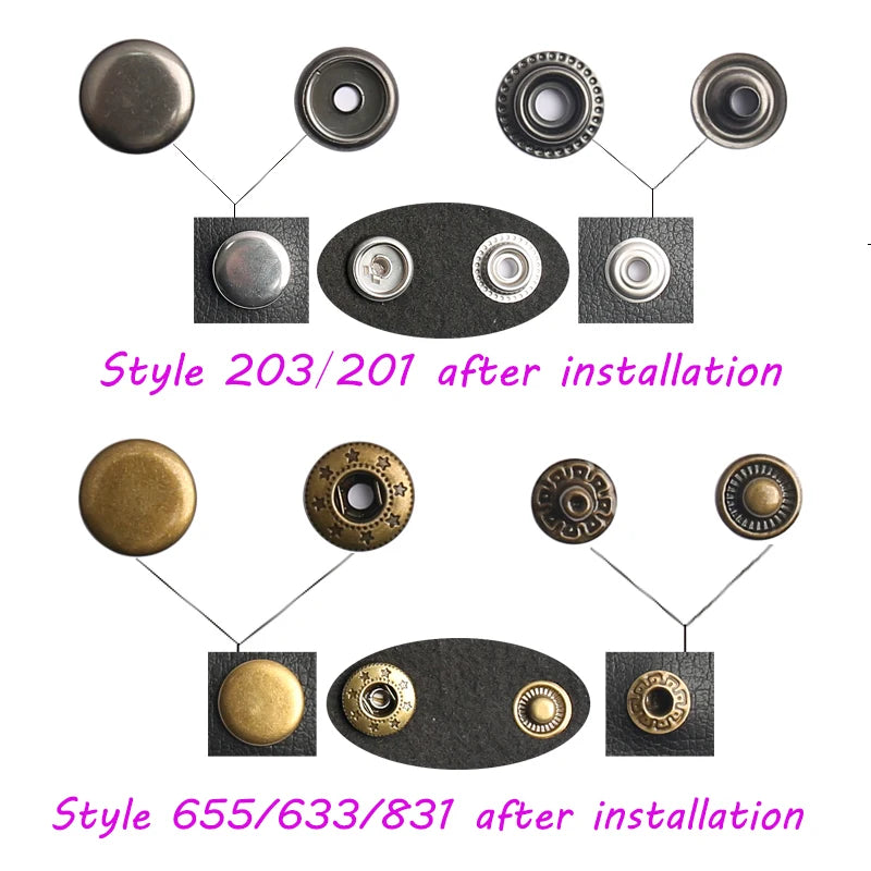 Metal Snap Fasteners Button Kits with Installation Pliers: Essential Sewing Accessories for Clothing and Craft Projects