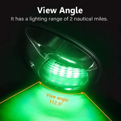 LED Marine Navigation Bow Lights 2Pcs