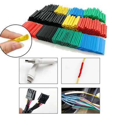 Heat Shrink Tube Kit with 300W Hot Air Gun - 2:1 Shrinkable Wire Protection 127-530pcs