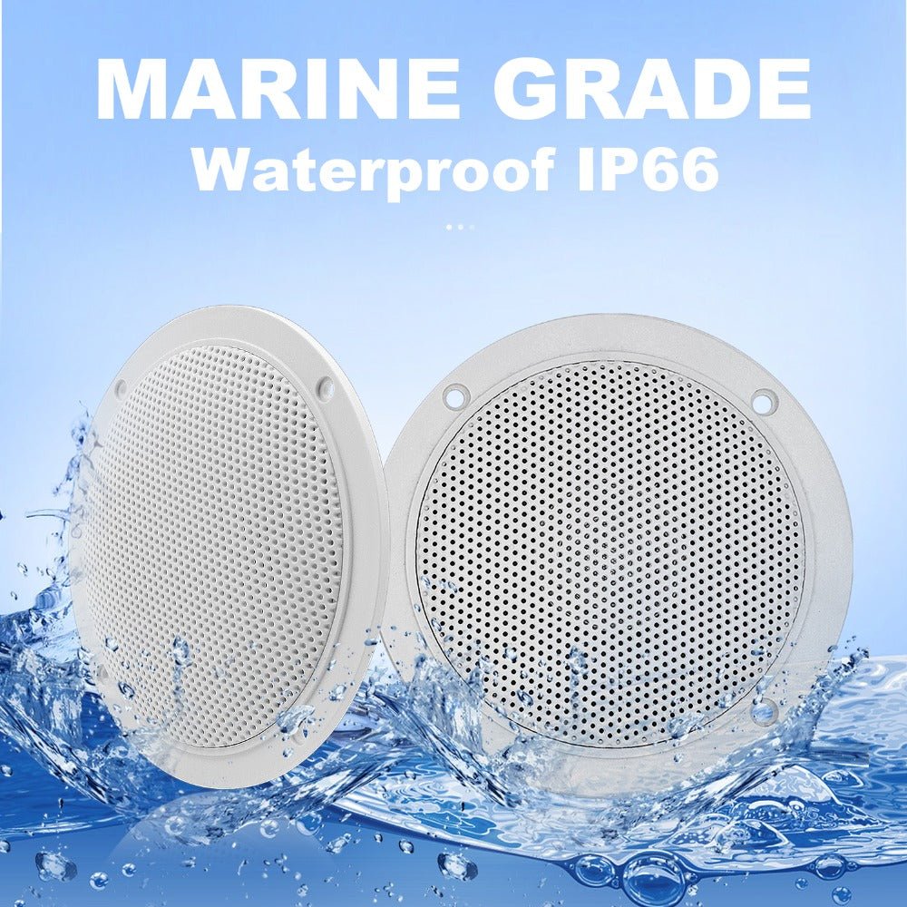 4 Inch 60Watts Marine Speakers Waterproof Pair - GUZARE - Sail Smart Outlet -