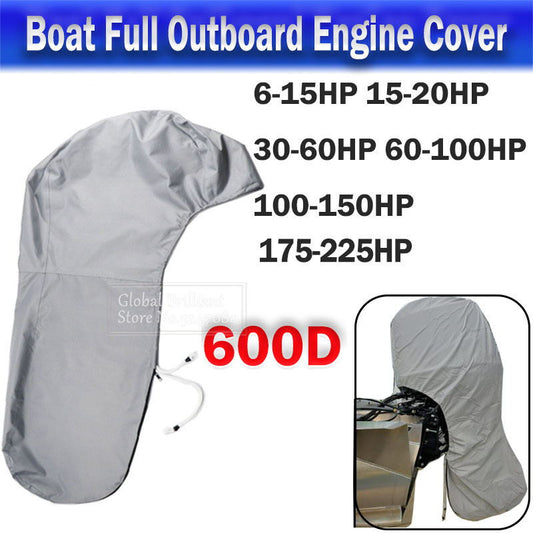 600D Outboard Engine Cover Heavy Duty Grey 6-225HP - Sail Smart Outlet -