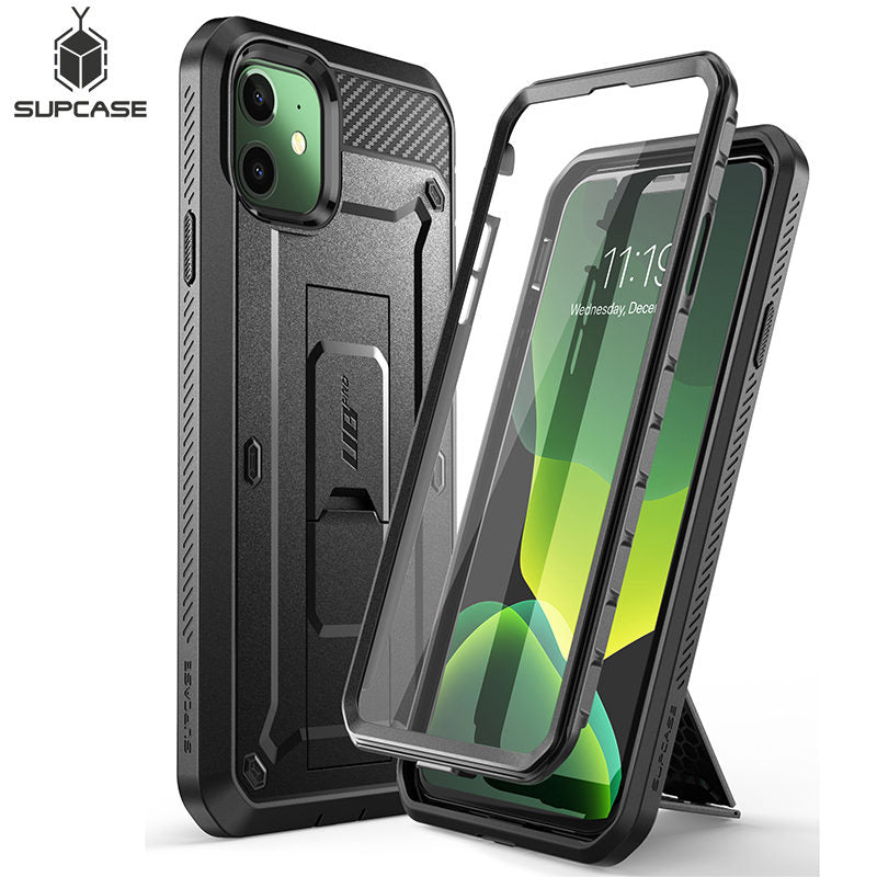 SUPCASE UB Pro Full-Body Rugged Holster Case for iPhone 11 (6.1'') - Built-in Screen Protector & Kickstand