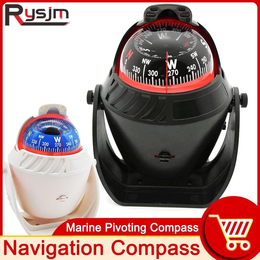 Sea Marine Pivoting Compass Electronic Navigation with LED & Sunshade