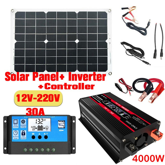 Solar Panel System & Charge Controller & Inverter